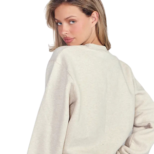 Women Relaxed Crewneck Tracksuit <b>Set</b> Oversized Sweatshirt Straight Leg Trousers Casual <b>Two</b> <b>Piece</b> <b>Lounge</b> Outfit Wholesale Apparel - Product Image 4