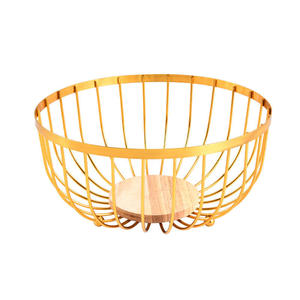 Nordic Style Metal Fruit <b>Basket</b> Decorative Food Storage <b>Basket</b> for Living Room <b>Coffee</b> <b>Table</b> Kitchen Countertop - Product Image 6