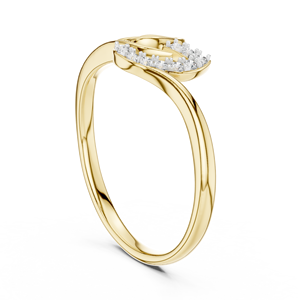 MINIMALIST LAB GROWN DIAMOND <b>RING</b> <b>SET</b> IN 18KT YELLOW <b>GOLD</b> ENGAGEMENT WEDDING PARTY VALENTINE GIFT GLAM EVENT DAILY USE FOR WOMEN - Product Image 3