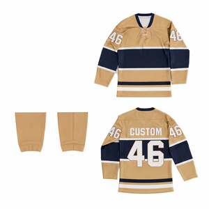 Camiseta de hockey sobre hielo de malla de poliéster sublimada personalizada, nombre del equipo y número personalizados, tela transpirable, ropa deportiva al por mayor - Product Image 1