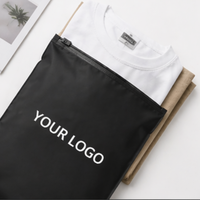 Sacs d'expédition en polyéthylène noirs avec fermeture éclair personnalisable, réutilisables, imperméables, avec fermeture à glissière, pour vêtements et articles vestimentaires