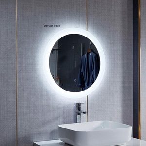 Miroir de salle de bain rond en verre moderne Daystar Trade avec éclairage LED mural, anneau lumineux frontal, commande tactile intelligente, Bar Mitzvah - Product Image 1