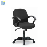 Chaise de bureau ergonomique moderne pivotante avec hauteur réglable, confortable, taille moyenne, revêtement en mousse PU et tissu