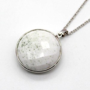 NIKHIL GEMS - Colgante de Calcedonia Blanca Natural con Plata de Ley 925, Amuleto de Compromiso Vintage con Certificado de Terceros para Mujer - Product Image 6