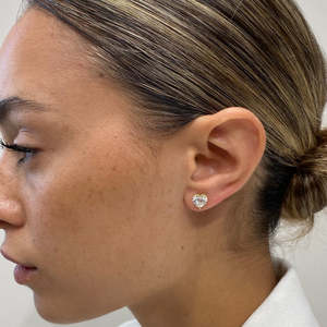Luxury Heart Shaped Lab Grown Diamond <b>Stud</b> <b>Earrings</b> IGI Certified 3ct Solitaire 10K 14K 18K Yellow Gold Women <b>Fine</b> Ear <b>Studs</b> - Product Image 3