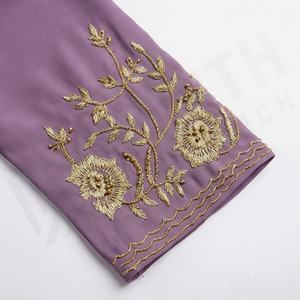 Fabricantes de Ropa Abaya, Vestido Musulmán Personalizado para Mujer, Abaya Kaftan Personalizada, Color Personalizado, Abaya con Bordado Dorado, Nueva - Product Image 5