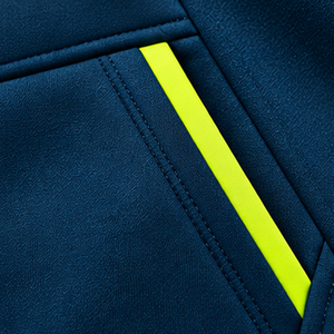 Navy Blue Front Logo Design <b>Fleece</b> <b>Zipper</b> Regular Fit 100% Cotton Waterproof Custom Comfortable Casual Streetwear Hoodies - Product Image 4