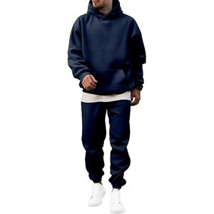 Conjunto Deportivo de Algodón para Hombre, Sudadera con Capucha, Pantalones Jogger, Ropa Deportiva Informal para Uso Diario - Product Image 1