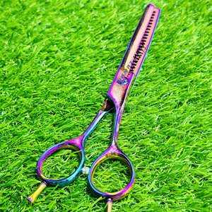 Great Performance Curved Thinning Scissors Multi Color 40 Teeth Hair <b>Shears</b> Reversed Thinner Professional Barber Styling <b>Tool</b> - Product Image 1