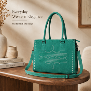 Premium Embroidered Leather Tote Shoulder Bag Women <b>Medium</b> <b>Handbag</b> Single Strap Adjustable Crossbody Strap Elegant Eco-Friendly - Product Image 4