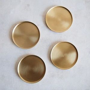 Unique Geometric Metal Coasters Set for Living Room Office <b>Desk</b> Kitchen Dining Table Decoration Accessories - Product Image 4