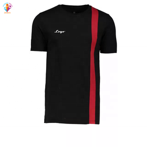 Nouvelle mode col rond coupe régulière manches courtes vente en gros logo brodé coton t-shirts pour hommes - Product Image 5