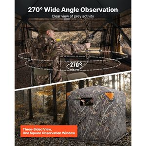 270-Degree See-Through Ground Blind for Hunting 2-3 Person Pop up Deer Blind Carrying Bag Portable Resilient Hunting Products - Product Image 2