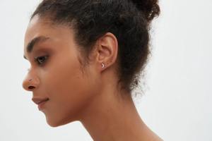 Pendientes de Diamante Cultivado en Laboratorio con Forma de Corazón, Oro de 14K, Pendientes de Hélice con Rosca para Cartílago, Joyería Elegante para Mujer, Regalo - Product Image 6