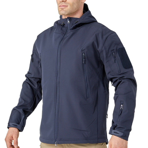 Men's Casual Winter <b>Work</b> Wear Hooded Zip-Up Softshell <b>Jacket</b> Custom Design Windproof Waterproof <b>Canvas</b> OEM Service - Product Image 1