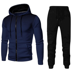 ชุดวอร์มเบอร์กันดีคุณภาพสูงแบบซิปเต็มตัว ชุดคู่รักลายจุด เสื้อฮู้ดดี้และกางเกงจ็อกเกอร์ - ชุดลำลองสองชิ้นสำหรับเล่นกีฬา - Product Image 4