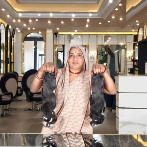 Cheveux humains indiens bruts à prix d'usine directement de l'Inde Extensions naturelles de vague de corps Cheveux humains vierges Remy bon marché non traités - Product Image 6