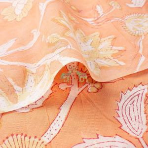 Tissus imprimés à la main en coton premium Sanganeri, motifs floraux, artisanat indien, artisanat durable Jaipuri, matériel de couture - Product Image 3