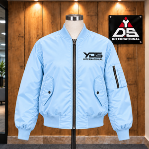 <b>Women</b> Full Sleeve Zipper <b>Bomber</b> <b>Jacket</b> <b>Lightweight</b> Windbreaker Casual Outerwear Ribbed Bottom Front Logo Windproof Autumn Casual - Product Image 1