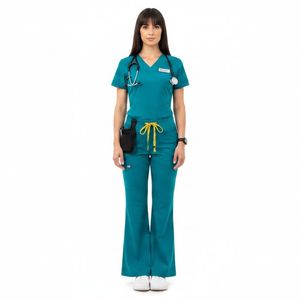 Fournisseur en gros de vêtements de travail hospitaliers de haute qualité, ensembles de blouses d'infirmière personnalisées, respirants et confortables, uniformes médicaux OEM - Product Image 6