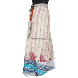 Falda de Rayón Magic Wrap, Atrevida y Elegante, Perfecta para Cualquier Ocasión, Falda de Rayón para Mujer, Estilo Vintage, Sari de Seda, Larga - Product Image 6