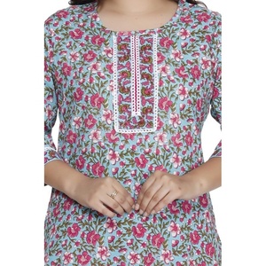 Soft and Comfortable Women's Rayon Vintage Floor-Length Printed Kurti for Daily Wear Wholesale Price From Indian Exporter - Product Image 5