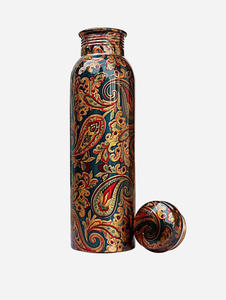 Botella de Agua de Cobre Puro de 1000 ml, a Prueba de Fugas, Beneficios Ayurvédicos para la Salud, Recipiente de Cobre Martillado a Mano sin Juntas, Botella de Yoga - Product Image 2