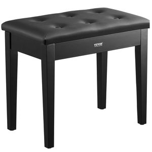 Sedia per Pianoforte con Cuscino Imbottito ad Alta Densità 22 x 13,78 Pollici con Vano Portaoggetti per Libri di Musica - Product Image 1