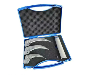 Premium Fiber <b>Optic</b> Laryngoscope Set LED Handle Stainless Steel Blades Machinery Professional Dental Use Customizable Medical - Product Image 3