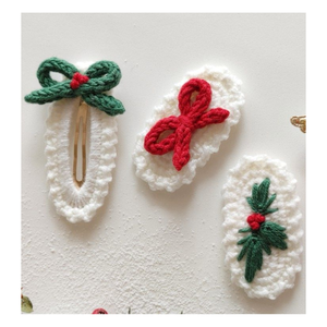 <b>Beginner</b> Crochet Hair Clip Kit Soft Acrylic Yarn Floral Pattern DIY <b>Knitting</b> <b>Set</b> Assorted Colors 3-14 Years Easy Hair - Product Image 2