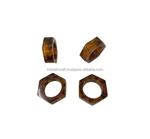 Design luxueux résine de haute qualité écologique Style américain rond de serviette plusieurs couleurs décoration de Table de fête de mariage - Product Image 2