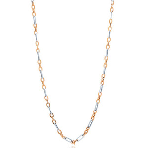 Cadena de oro rosa de 18 quilates para hombre, tamaño regular, collar de oro real para caballeros, cadena de eslabones de lujo para hombre, joyería fina, elegante accesorio para el cuello. - Product Image 2