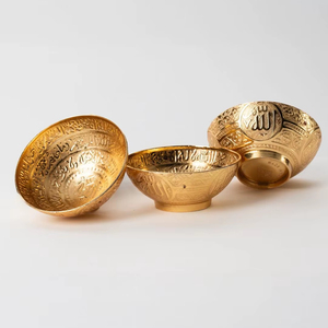 Premium Metal Dates Bowl For Elegant Serving Of Dates Dry Fruits And Luxury <b>Tabletop</b> Presentation - Product Image 1