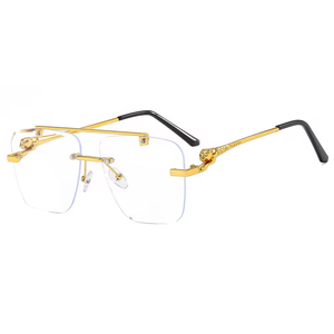 Gafas de Sol Cheetah 2024 con Marco Doble Sin Montura, Protección UV400, Color Blanco y Azul, para Vacaciones al Aire Libre, Unisex de Alta Calidad - Product Image 6