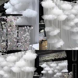 Voiles de nuages romantiques modernes LANJO pour décoration de mariage, fête d'anniversaire, toiles de fond murales, accessoires de photographie suspendus au plafond - Product Image 2