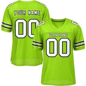 T-shirt de football oversize personnalisé pour homme, style streetwear, maillot de football américain en maille, coupe ample, sublimation, broderie - Product Image 5