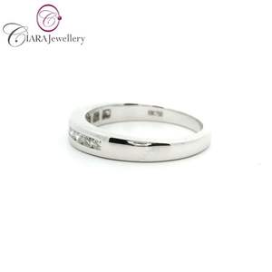 Classic 18K AU750 Solid White & Yellow <b>Gold</b> Wedding Band with Natural Channel <b>Set</b> Round Diamond Direct Factory for Parties - Product Image 2