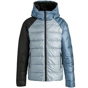 Chaqueta de Plumón con Capucha para Hombre, Negra, Cortavientos, con Cierre de Cremallera, Informal, para Invierno, Corte Regular, Exterior de Poliéster - Product Image 3