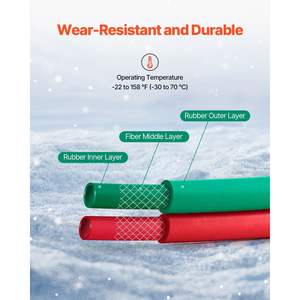 Manguera de acetileno de oxígeno de grado R de 1/4 pulgadas x 50 pies 300PSI para soldadura a presión máxima de trabajo y suministros de soldadura - Product Image 3