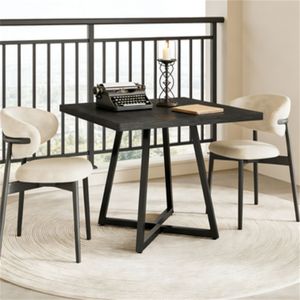 Tavolo da Pranzo Quadrato Moderno per Soggiorno e Cucina, Design Classico in Legno - Product Image 2