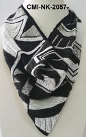 Fantaisie nouveau Hijab en mousseline de soie avec pendentif strass dames bijoux accessoires collier perlé écharpe en mousseline de soie alliage collier écharpes