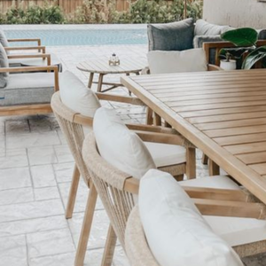 Ensemble de salle à manger de jardin en rotin et aluminium au design moderne, origine Vietnam, mobilier d'extérieur, résistant à l'eau et aux UV, garantie 3 ans - Product Image 5