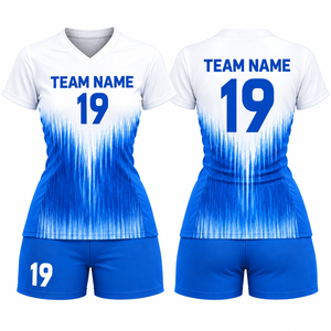 ชุดวอลเลย์บอลหญิงคุณภาพสูงแบบ OEM สั่งทำพิเศษ พิมพ์ลายแบบ Sublimation แห้งเร็ว ระบายอากาศดี คอวี แขนกุด สำหรับเล่นกีฬา - Product Image 2