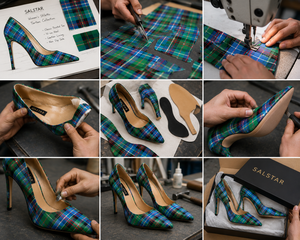 OEM Women's Scottish Luxury Wedding Party Tartan <b>High</b> <b>Heels</b> – Custom Printed Plaid Stiletto Pumps Manufacturer - Product Image 6