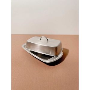 Élégante boîte à beurre polie miroir, support décoratif de table avec couvercle facile à saisir, compatible réfrigérateur, récipient alimentaire en métal - Product Image 5