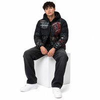 Veste d'hiver épaisse pour homme, veste matelassée à capuche, col montant, tissu de haute qualité, logo personnalisé imprimé, design réversible