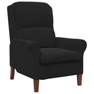 Fauteuil en velours noir élégant pour salon, 76 x 94 x 102 cm - Product Image 2