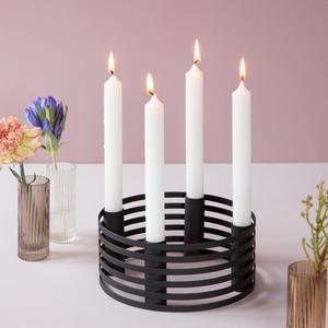 Support à bougie en métal, porte-bougie pour l'éclairage et la décoration de la maison, ensemble élégant avec finition antique, porte-bougie décoratif - Product Image 1