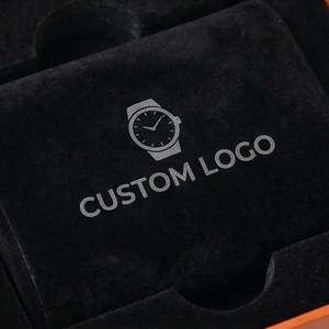 Custom Logo Recyclable Rigid <b>Square</b> Paperboard <b>Gift</b> <b>Boxes</b> for Watch Jewelry with Custom Shape Hot Stamping Design Sponge Liner - Product Image 5