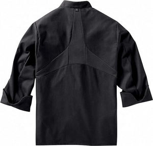 Veste de chef professionnelle à manches longues, double boutonnage, avec fermeture à boutons et col montant, uniformes de chef pour hommes - Product Image 2